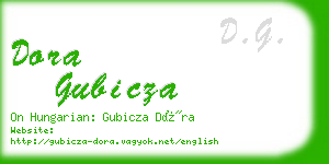 dora gubicza business card